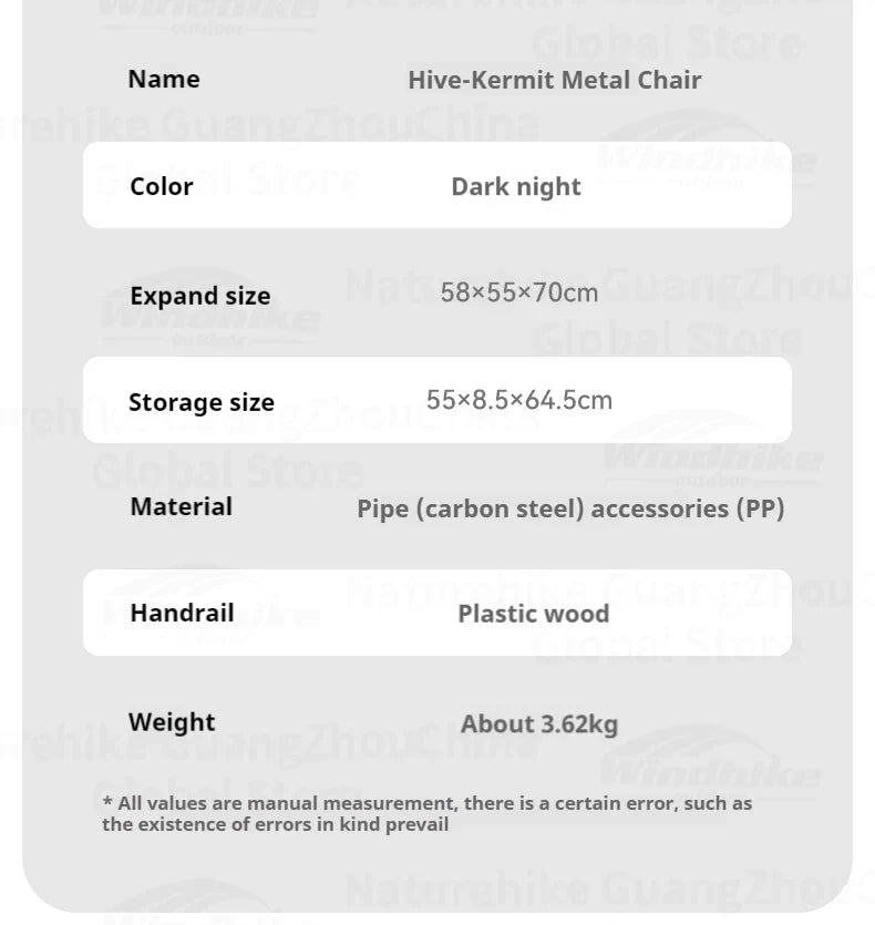 BLACKDOG HIVE Kermit Metal Chair Portable Lightweight Outdoor Folding Fishing Chair Breathable Moon Armchair Honeycomb Design Load Bearing Up To 112kg