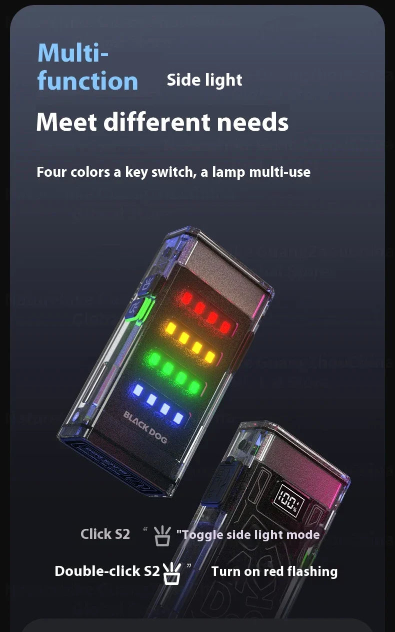 BLACKDOG STAR BOX Multifunctional Lighting Flashlight 3300LM Super Power Long Range LED Light 4 Color Torch Outdoor 3000mAh Battery IPX5 Waterproof