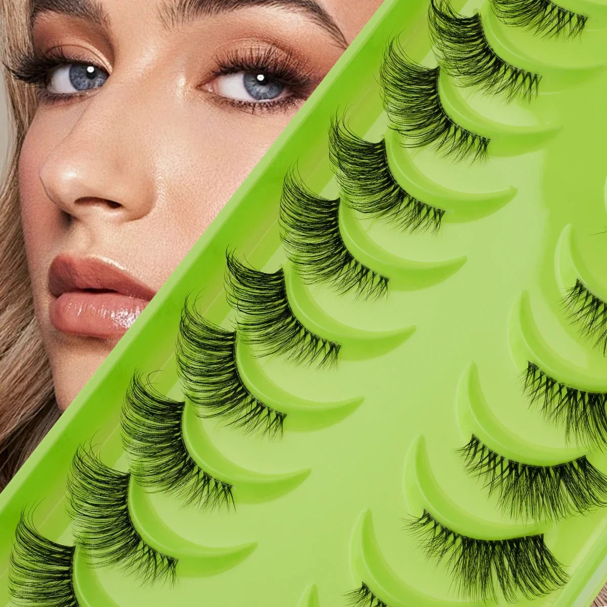 3/10 Pairs Half Lashes Makeup Natural Long Cat Eye Lashes Dramatic False Eyelashes