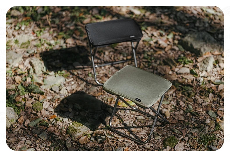 Naturehike Ultralight Folding Stool Portable Mini Chair 7075 Aluminum Alloy Fishing Outdoor Camping Chair 3CM Thick Cushion Seat Load 180kg