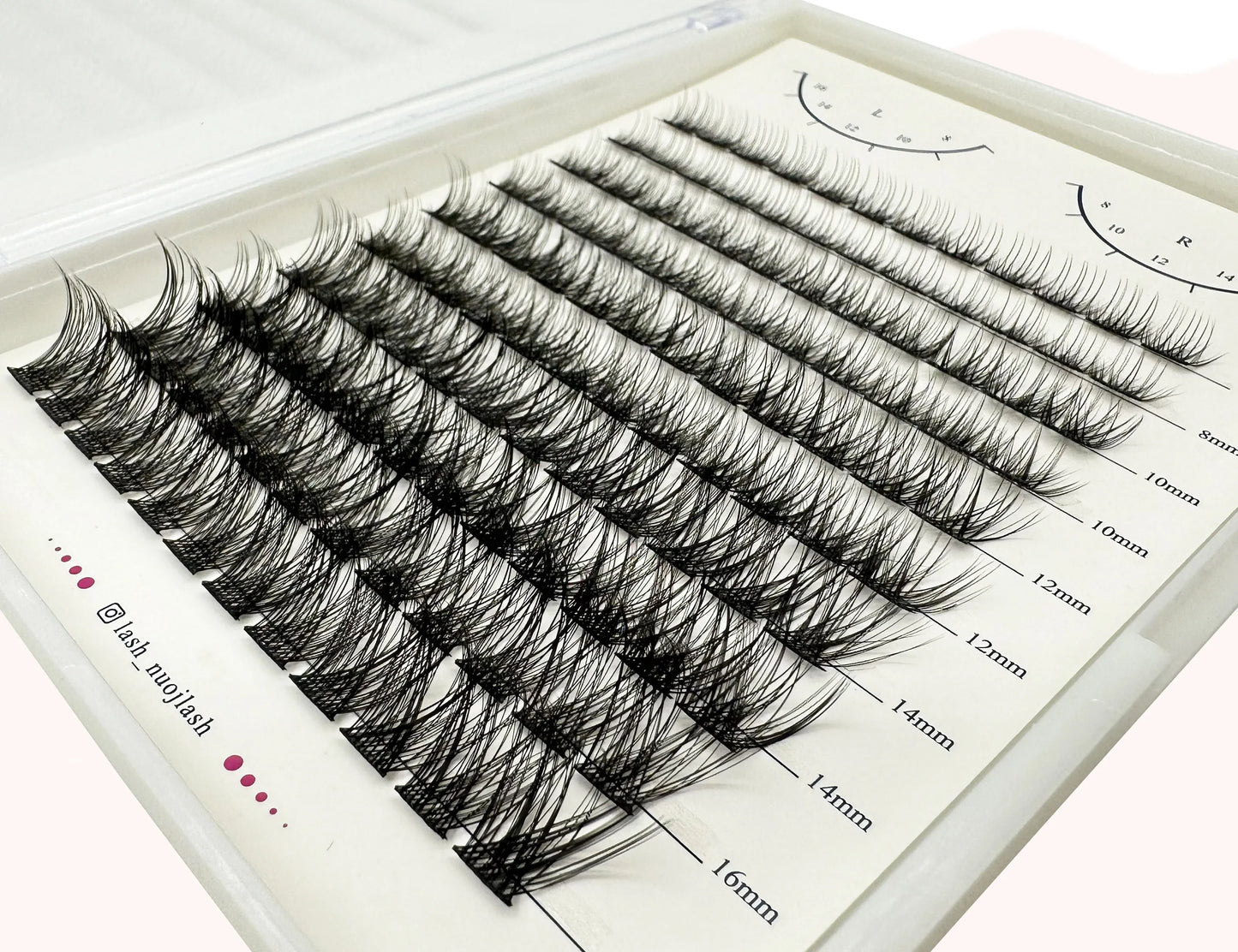 NUO Makeup Luxury DIY Cluster Lash Extension Glue-Based Percut Eyelash Segment Individual Lashes 3D Ribbon Lashes Private Label
