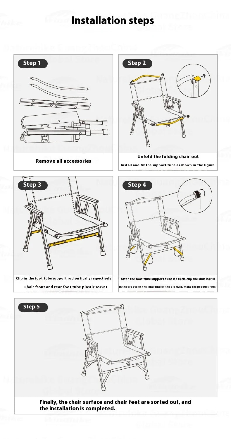 BLACKDOG Detachable Kermit Chair Portable Lightweight Detachable Seat Armchair Aluminum Alloy Outdoor Camping Fishing Folding Chair Load Bearing 120kg