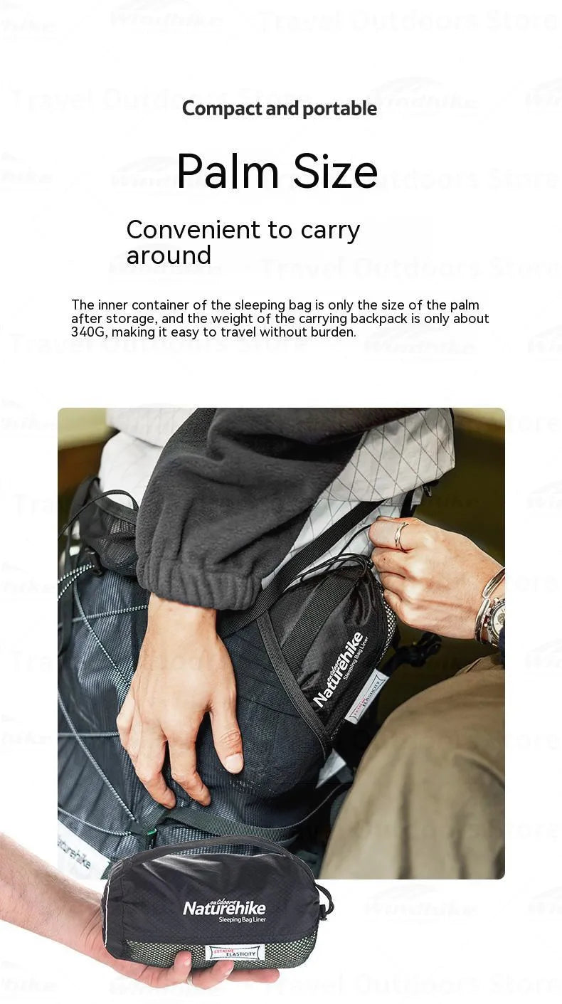 Naturehike Sleeping Bag Liner Portable Lightweight High Elasticity Anti-Pulling Anti-Tearing Skin-Friendly Outdoor Camping Travel Hotel Sheet