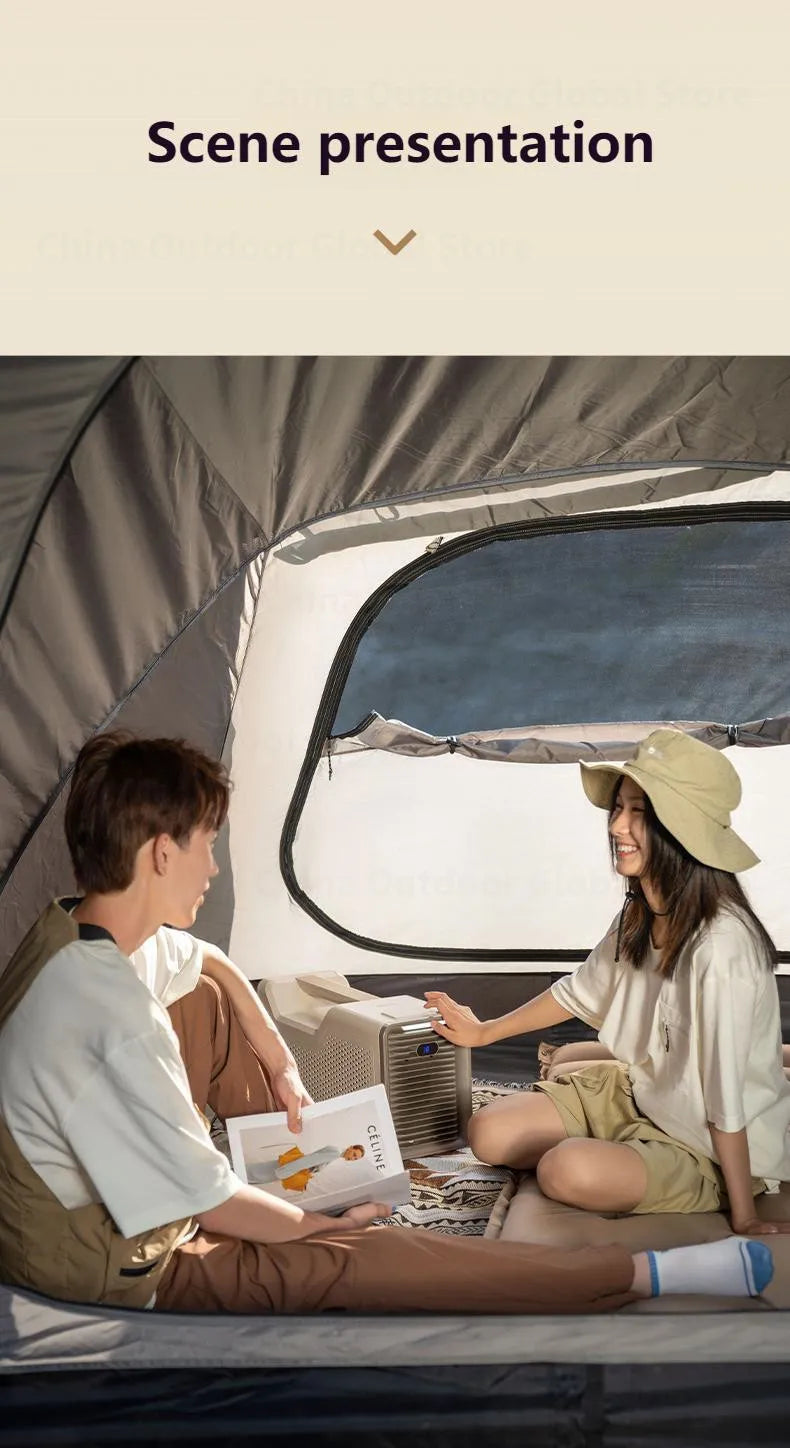 MOBI GARDEN Mobile Air Conditioner Outdoor Portable Fan Integrated Car Cooler 450W Cooling Camping Tent Indoor Car Cooling Fan With Built-in Lighting