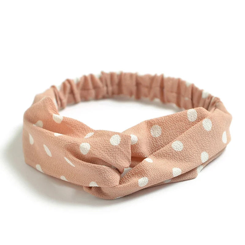 vintage cross turban headband summer print