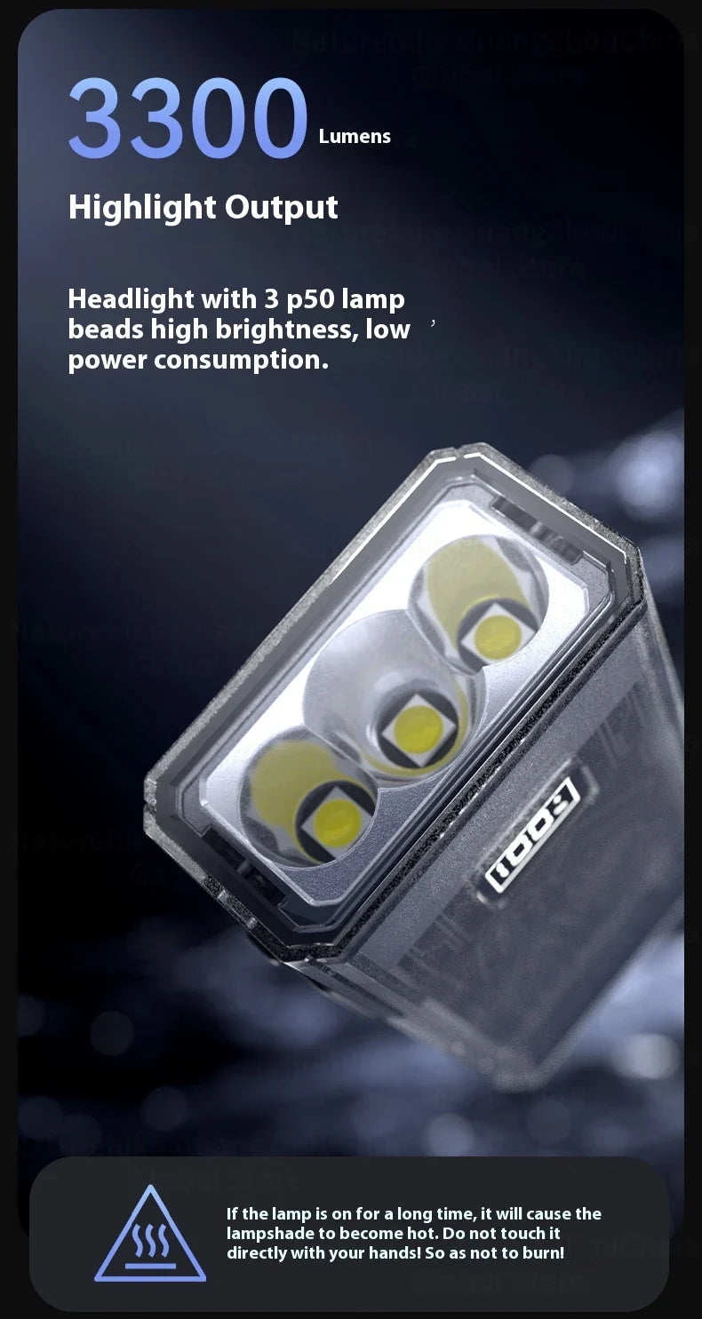 BLACKDOG STAR BOX Multifunctional Lighting Flashlight 3300LM Super Power Long Range LED Light 4 Color Torch Outdoor 3000mAh Battery IPX5 Waterproof