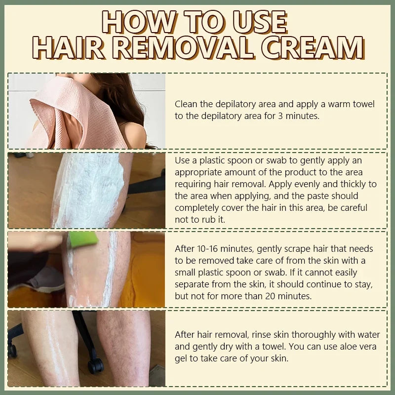 50g Men's Professional Hair Removal Cream, Men's Hair Removal Cream Painless, Suitable For Different Body Types And Parts, Easy