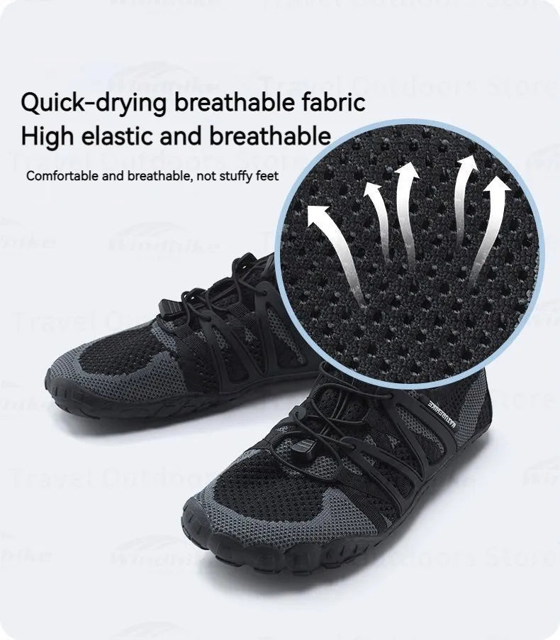 Naturehike Men's Aqua Wading Shoes Barefoot Sneakers Sport Upstream Non-slip Breathable Footwear for Sea Beach Diving Fishing Quick Dry Water Shoes