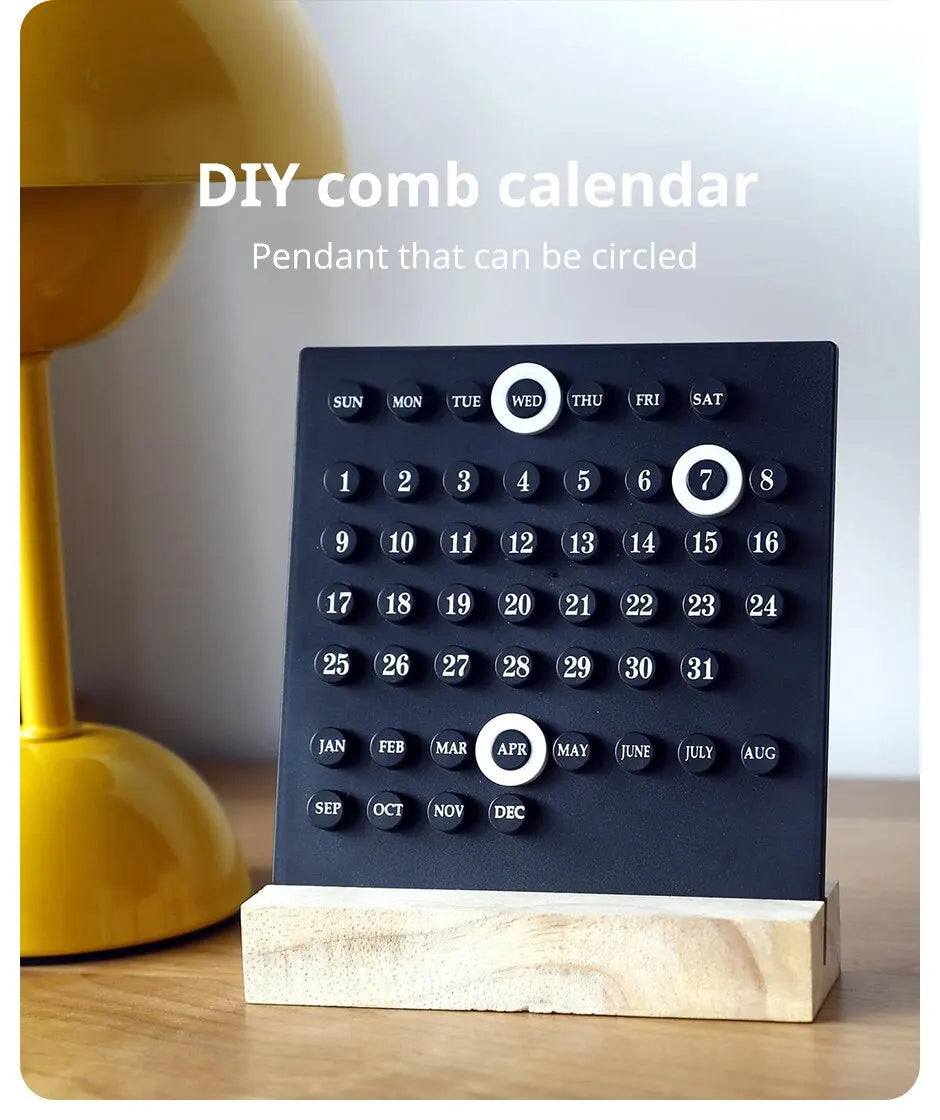 Acrylic Wooden Base Calendar- HMT15CC