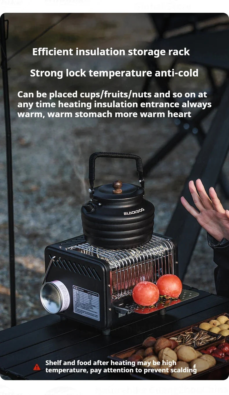 Blackdog Cassette Heating Stove Portable 1500W Gas Winter Heater Multi-function Outdoor Camping Hiking Warm Butane Stove Gas Fireplace Burner