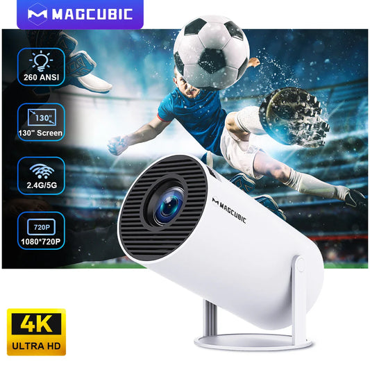 Magcubic 4K 1280*720P Projector Android 11 Dual Wifi BT5.0 180° Flexible Outdoor Cinema Portable Projetor HY300 Pro