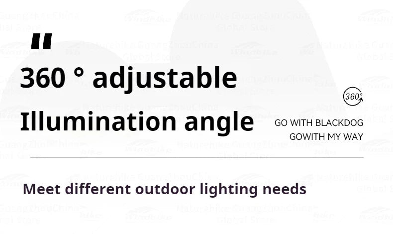 Blackdog All Terrain Double-Sided Camping Light Waterproof IPX5 Rechargeable Emergency Lamp 1000lm 5000mAh Long Battery Light Outdoor Lighting