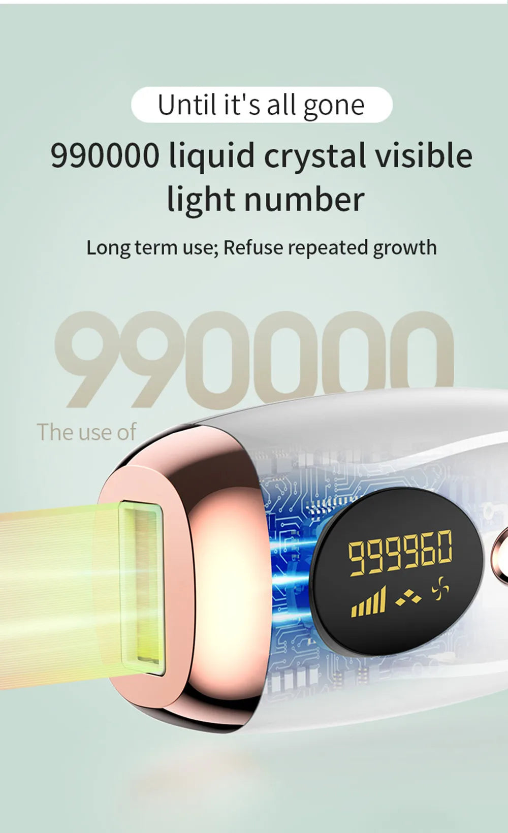 Hair Removal for Women – 999999 Flashes Painless Laser Epilator for Face, Body & Bikini Line