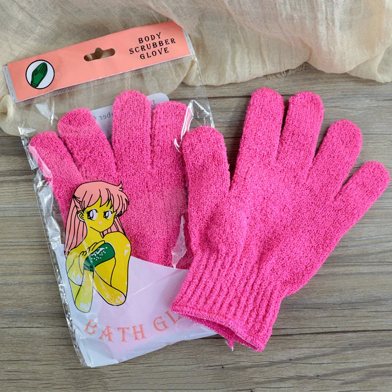 Bath Products – 2pcs Exfoliating Shower Gloves & Back Scrub Towel Set