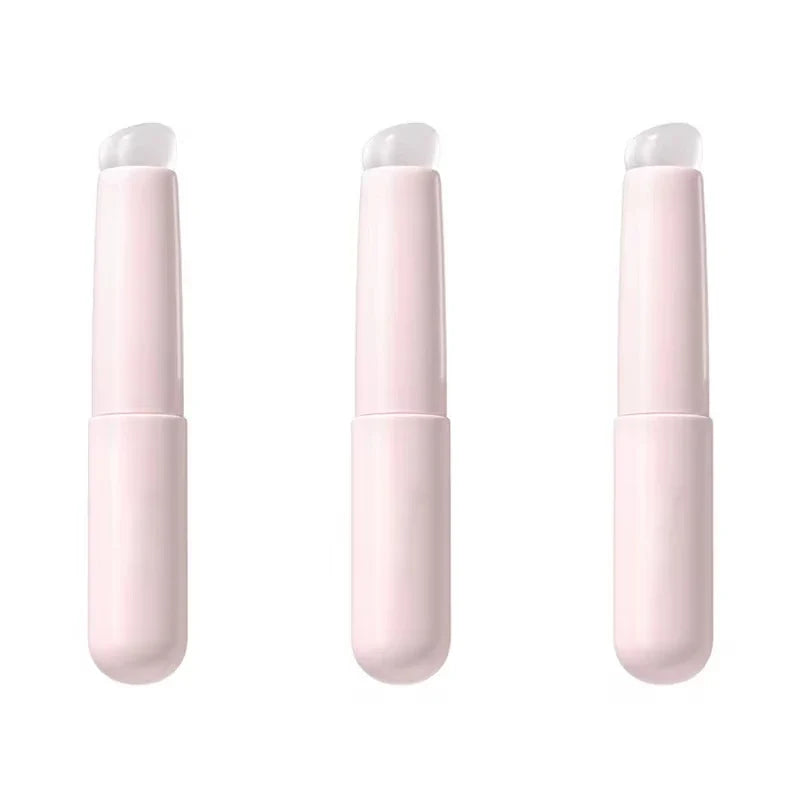 Upgrade Silicone Lip Brush With Cover Angled Concealer Brush Like Fingertips Q Soft Lipstick Makeup Brushes Round Head No Broken