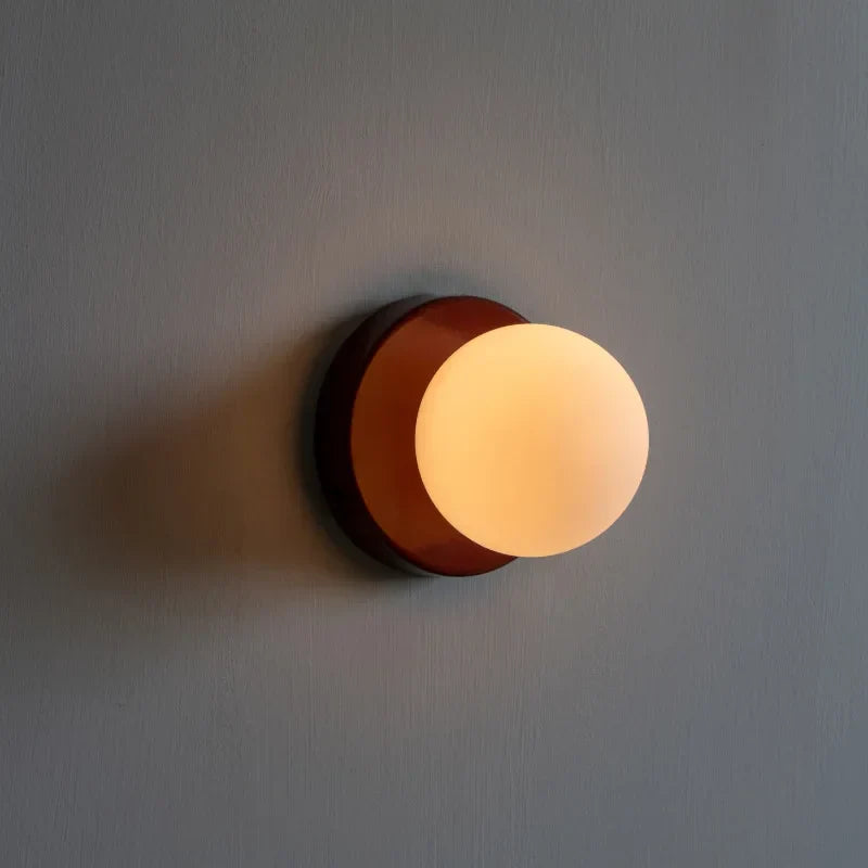 Nordic Round Glass Wall Light LED Light With Globe Shade