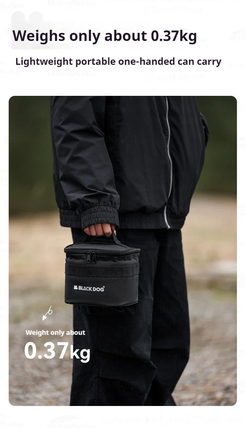 BLACKDOG Outdoor Seasoning Storage Bag Portable Condiment Bottle Set Outdoor Picnic Camping BBQ Jar Spice Container Organizer Kit 600D Oxford Cloth