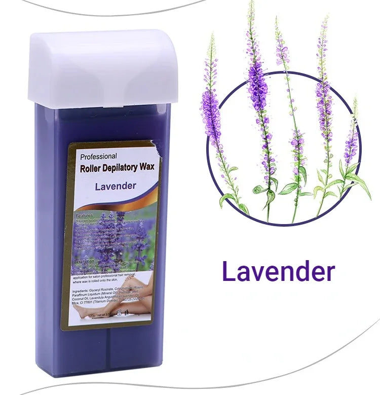 100g Hair Removal Wax Gentle Non-irritating Hot Depilatory Cream Wax Cartridge Beeswax Warmer Waxing Hair Removal for Women Men