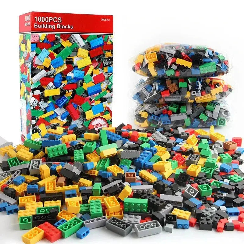 DIY Creative Building Bricks Set - 1000 Piece Bulk Blocks for Kids' Imaginative Play