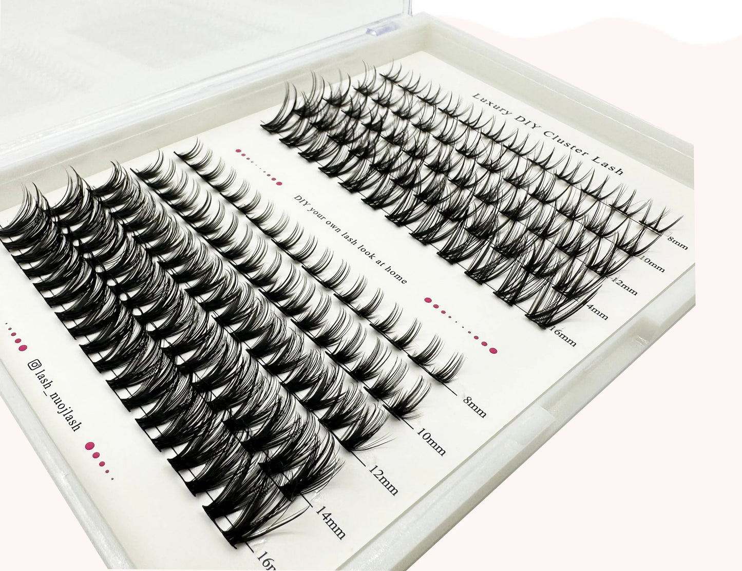 NUO Makeup Luxury DIY Cluster Lash Extension Glue-Based Percut Eyelash Segment Individual Lashes 3D Ribbon Lashes Private Label
