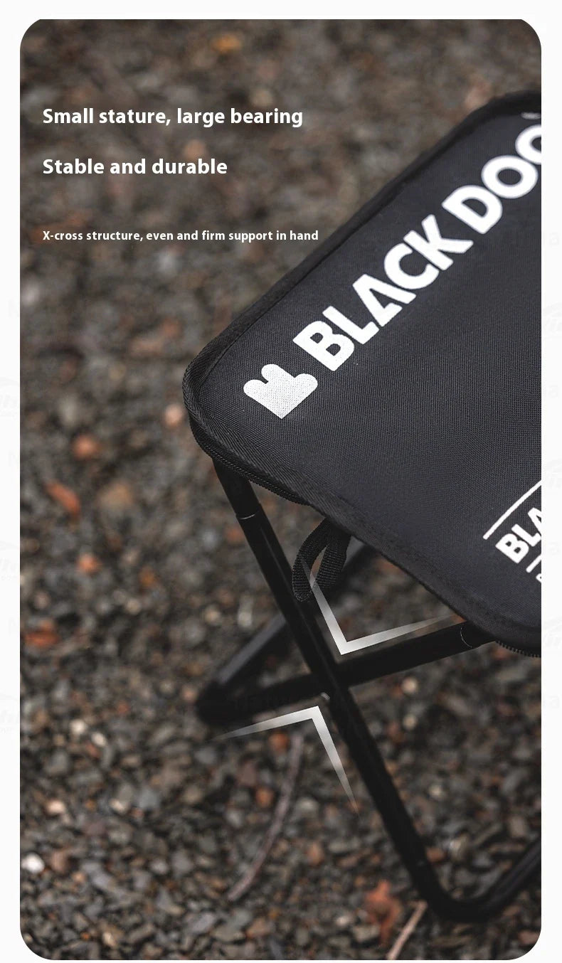 BLACKDOG Portable Folding Stool Ultralight Foldable Storage Seat Camping Fishing Mini Chair Outdoor Load 120kg 6061 Aluminum Alloy 600D Oxford Cloth
