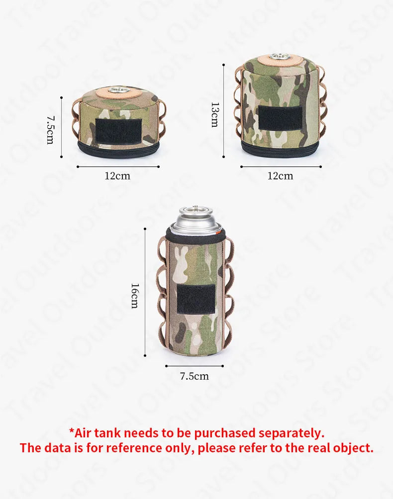 Naturehike Camouflage Air Tank Cover Ultralight Gas Butane Tank Protect Cover for 230g 250g 450g Tissue Box Outdoor Accessories Tool Camouflage Color