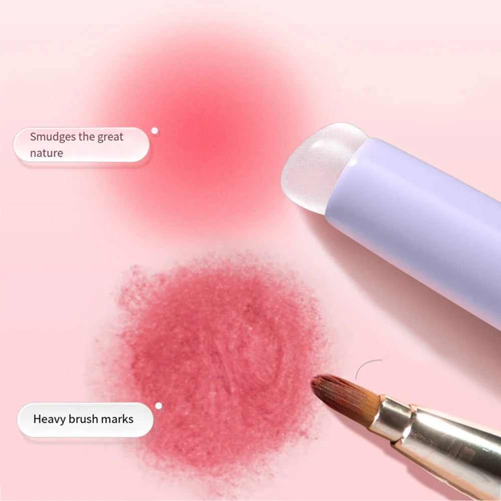 Upgrade Silicone Lip Brush With Cover Angled Concealer Brush Like Fingertips Q Soft Lipstick Makeup Brushes Round Head No Broken