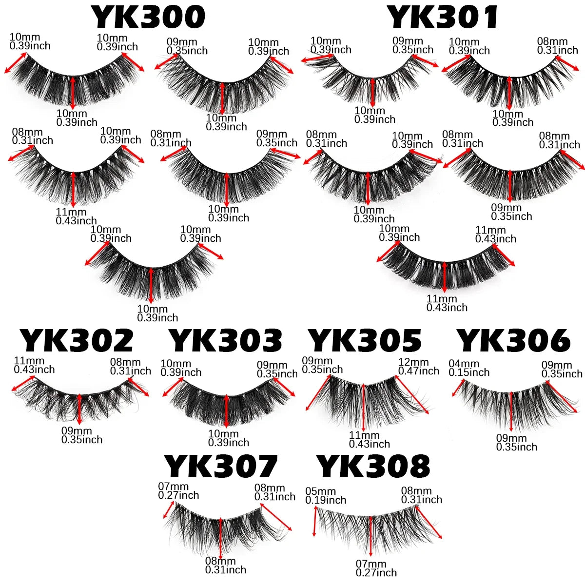 3/10 Pairs Half Lashes Makeup Natural Long Cat Eye Lashes Dramatic False Eyelashes