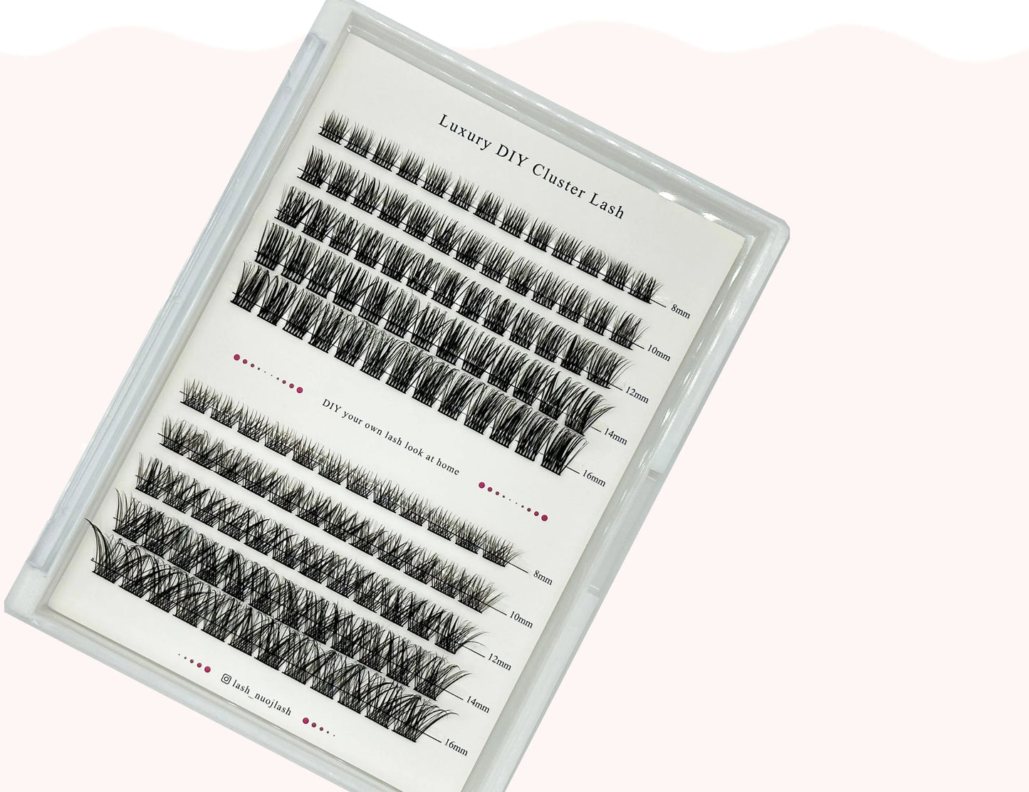 NUO Makeup Luxury DIY Cluster Lash Extension Glue-Based Percut Eyelash Segment Individual Lashes 3D Ribbon Lashes Private Label
