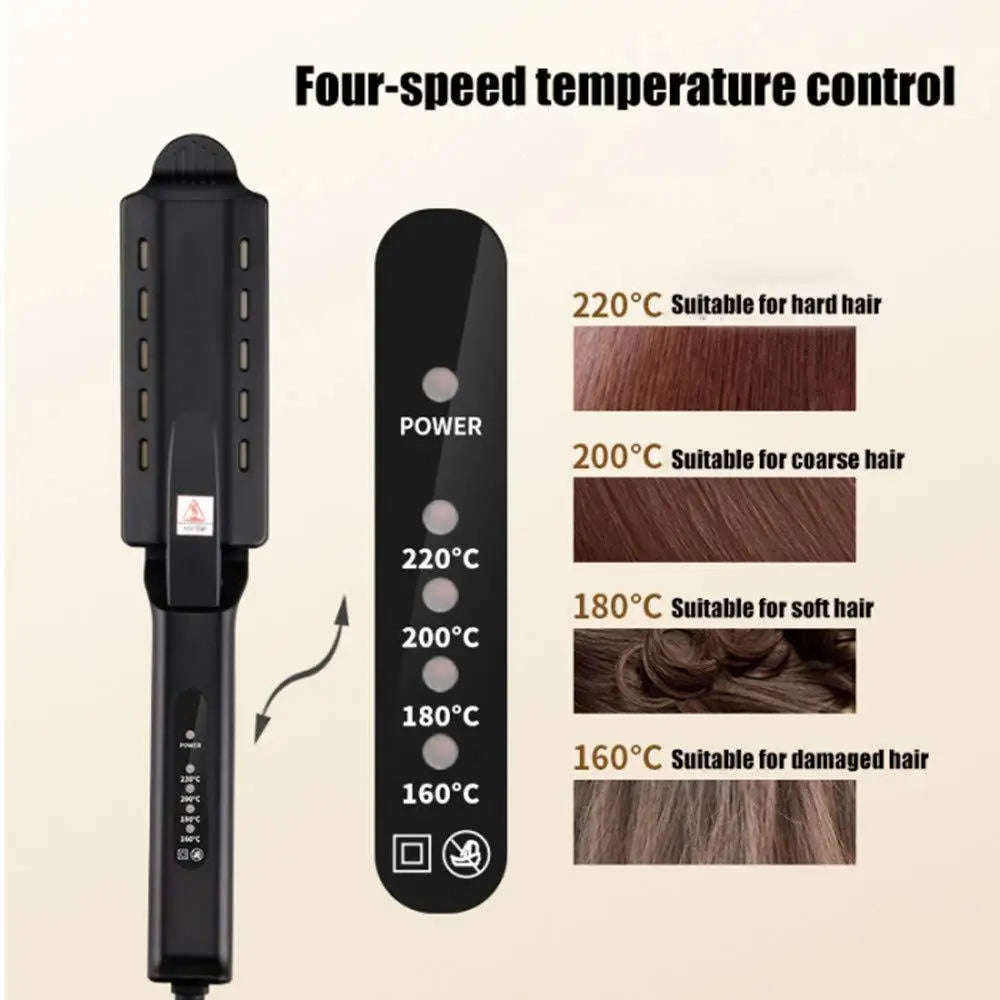 Curling And Straightening Dual Use Hair Straightening Splint Constant Temperature 4 Gears Portable Air Bangs Curling Straightene