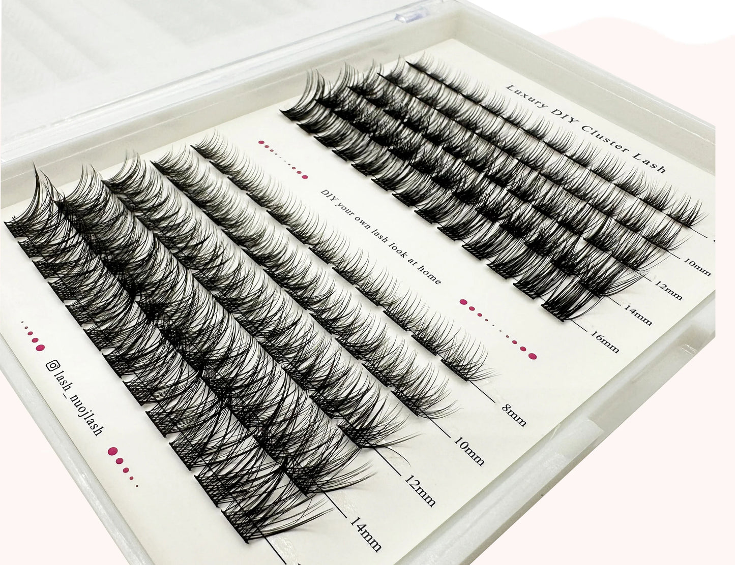 NUO Makeup Luxury DIY Cluster Lash Extension Glue-Based Percut Eyelash Segment Individual Lashes 3D Ribbon Lashes Private Label