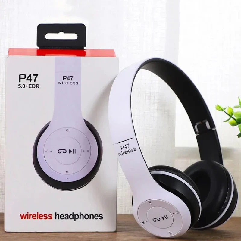 Handsfree Wireless Noise-Canceling Bluetooth Headphones P47, Earphone Headset