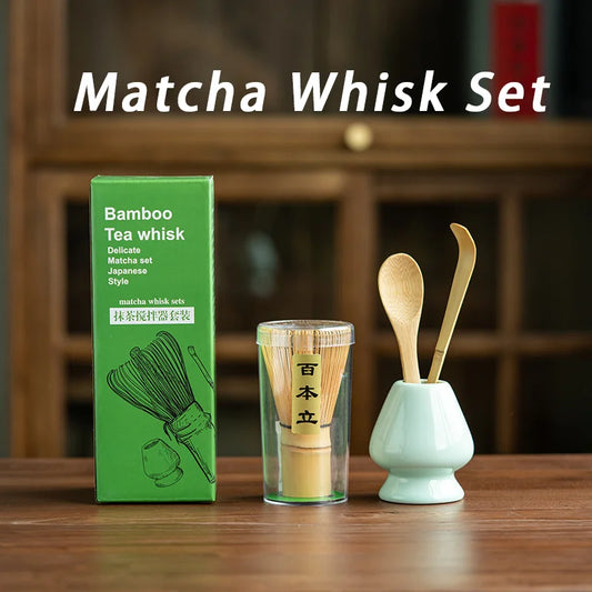 3 in 1 Matcha Set Bamboo Whisk- HMT15BW