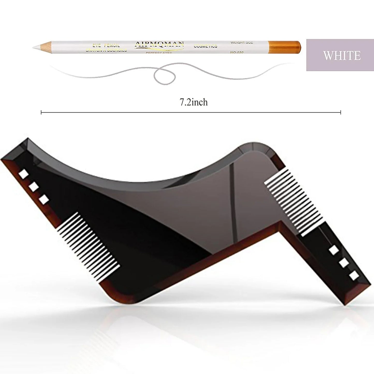 Beard Styling Shaping Template Comb Barber Tool Symmetry Trimming Shaper Stencil Beard Hair Brush Stencil Salon Styling Tools