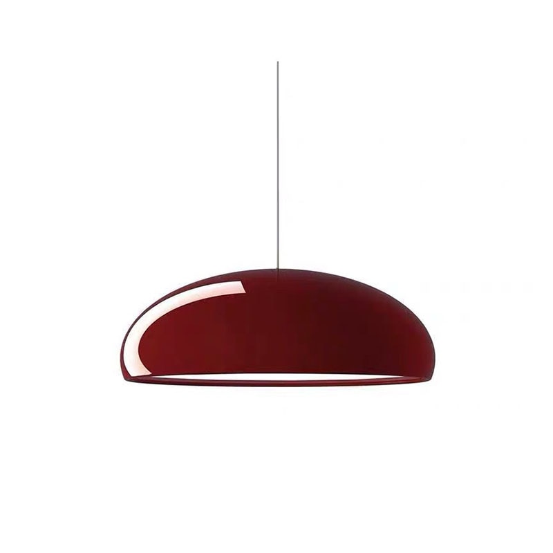 Italian Design Dome Pendant Light With Wide Curved Shade
