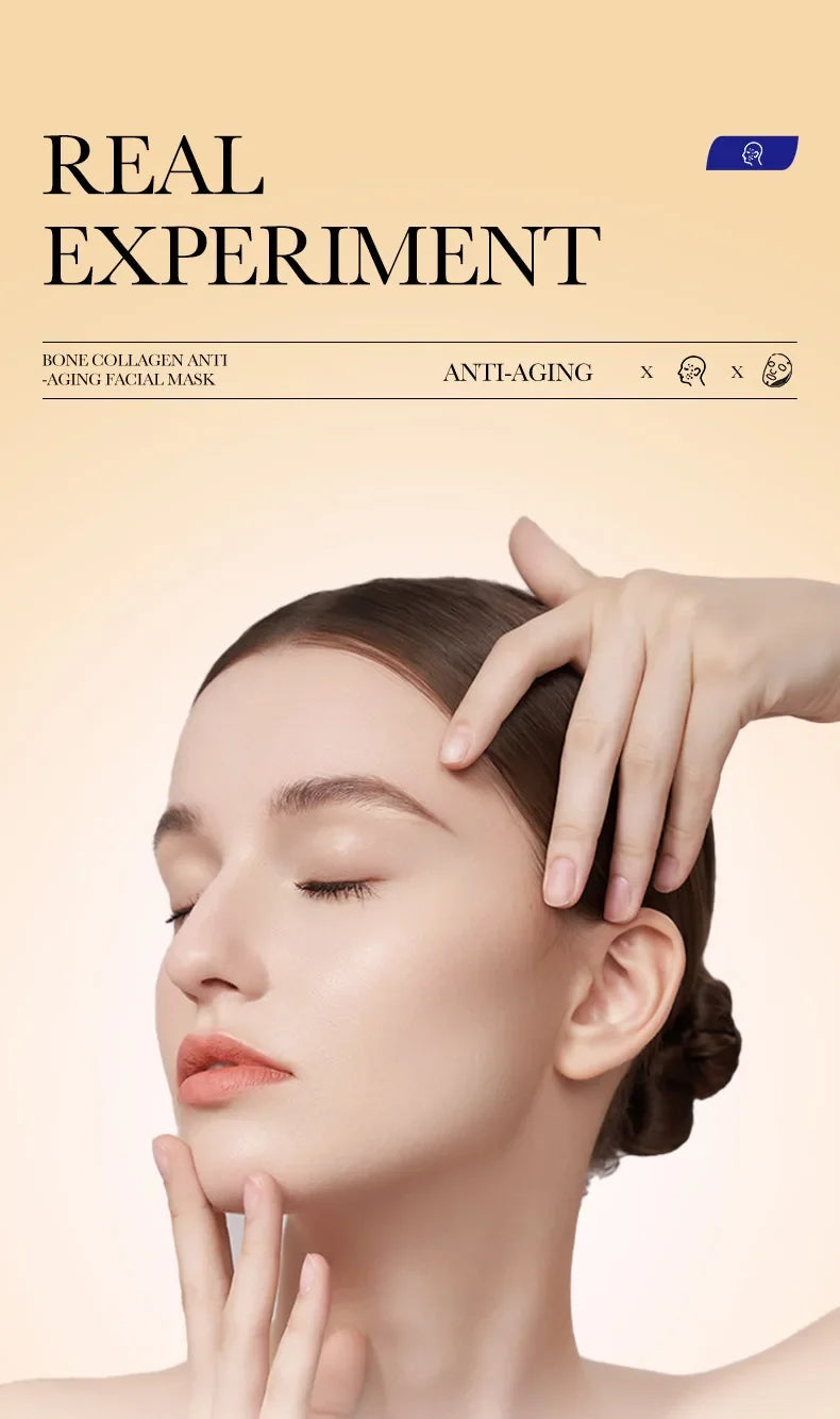 10pcs Anti-Wrinkle Collagen Face Mask – Moisturizing, Anti-Aging, Repair & Brightening Skincare Sheet Mask