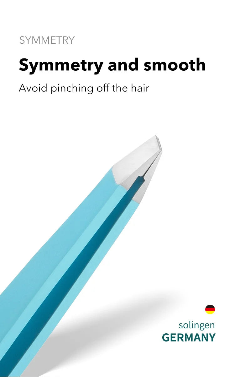 slanted stainless steel eyebrow tweezers