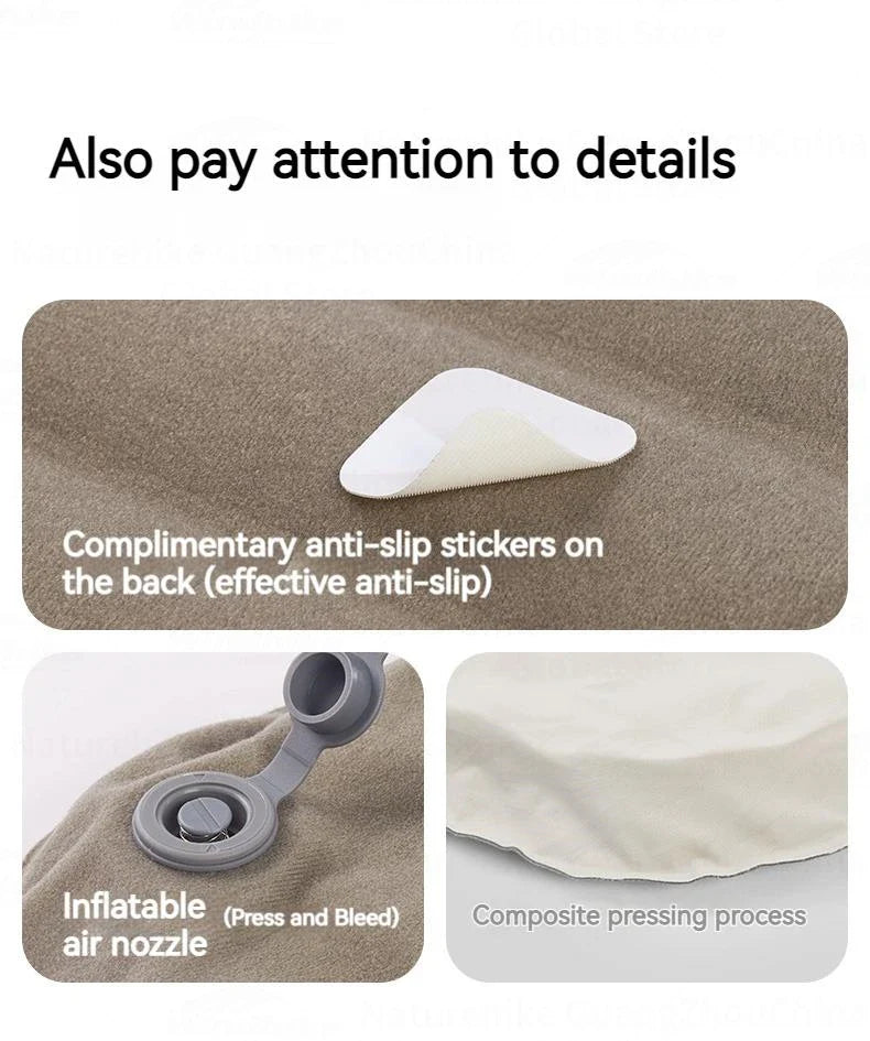 Naturehike Inflatable Pillow 3D Sponge Portable Ultralight Weight Only 160g Camping Outdoor Travel Neck Sleeping Silent Self Air Pillow Surface Pillow