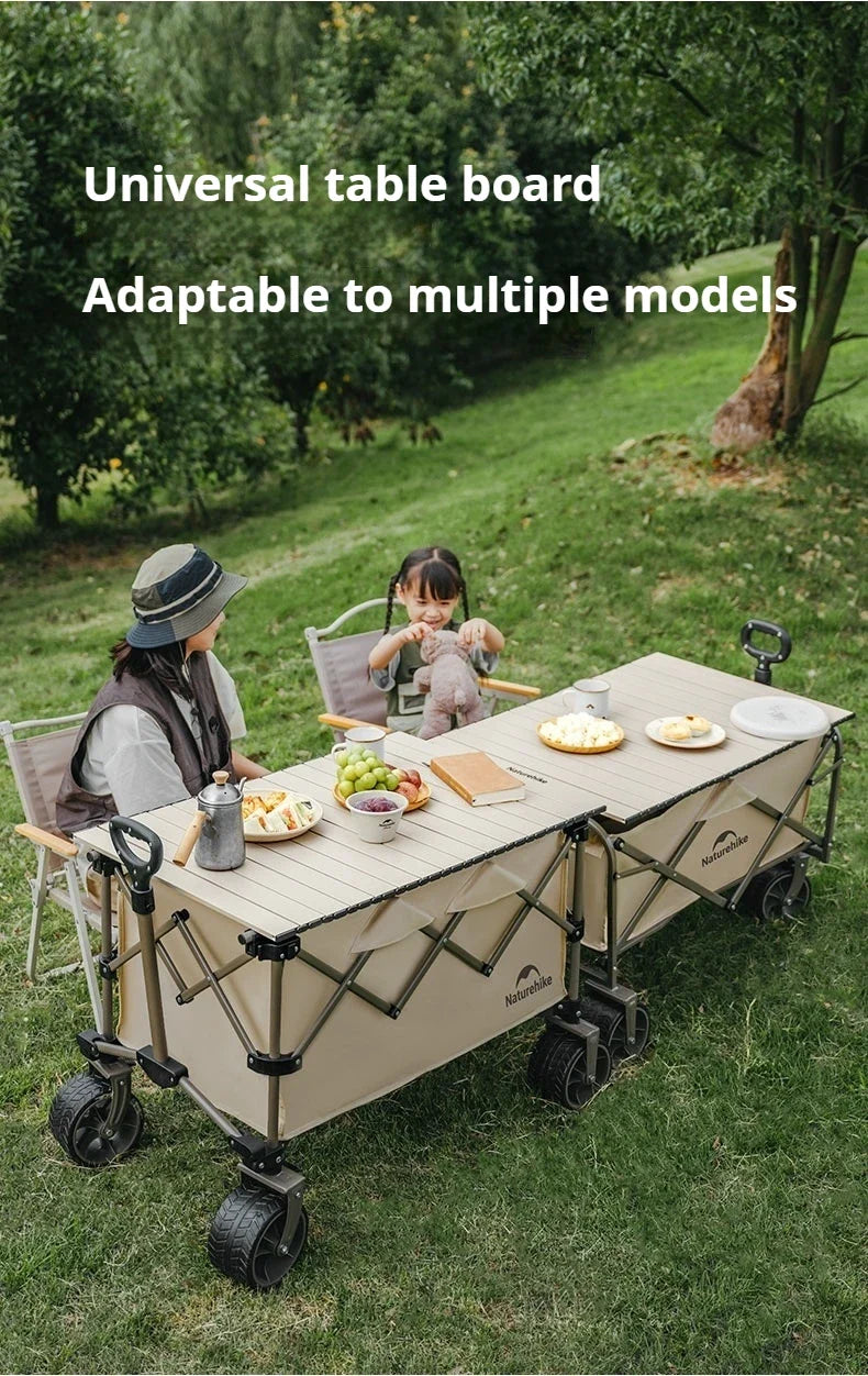 Naturehike Universal Trolley Table Board Portable Lightweight Outdoor Camping Folding Egg Roll Table Style Carbon Steel Picnic Tabletop Heavy Duty