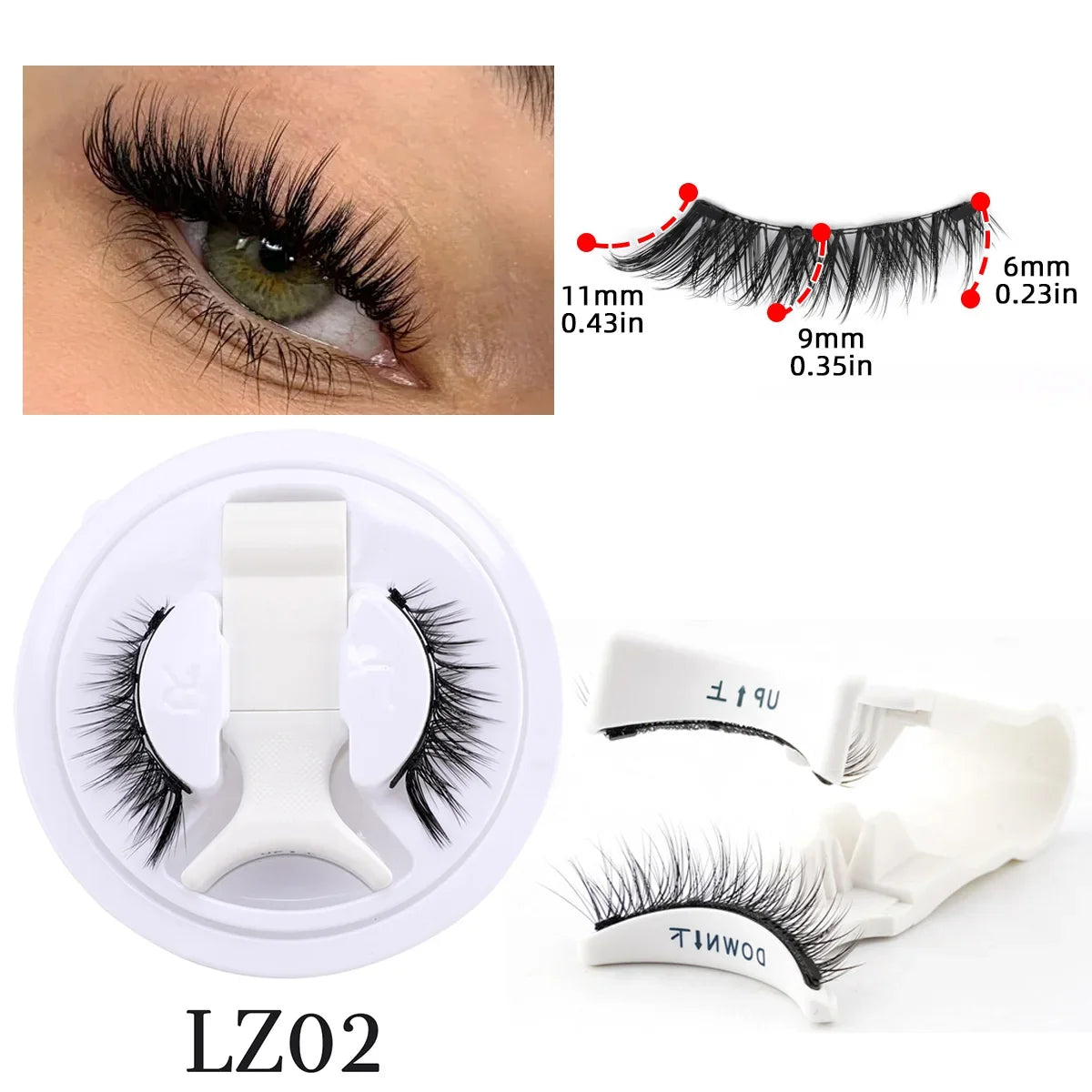 Magnetic Eyelashes – Reusable Faux Mink Natural Lashes with Tweezers Set