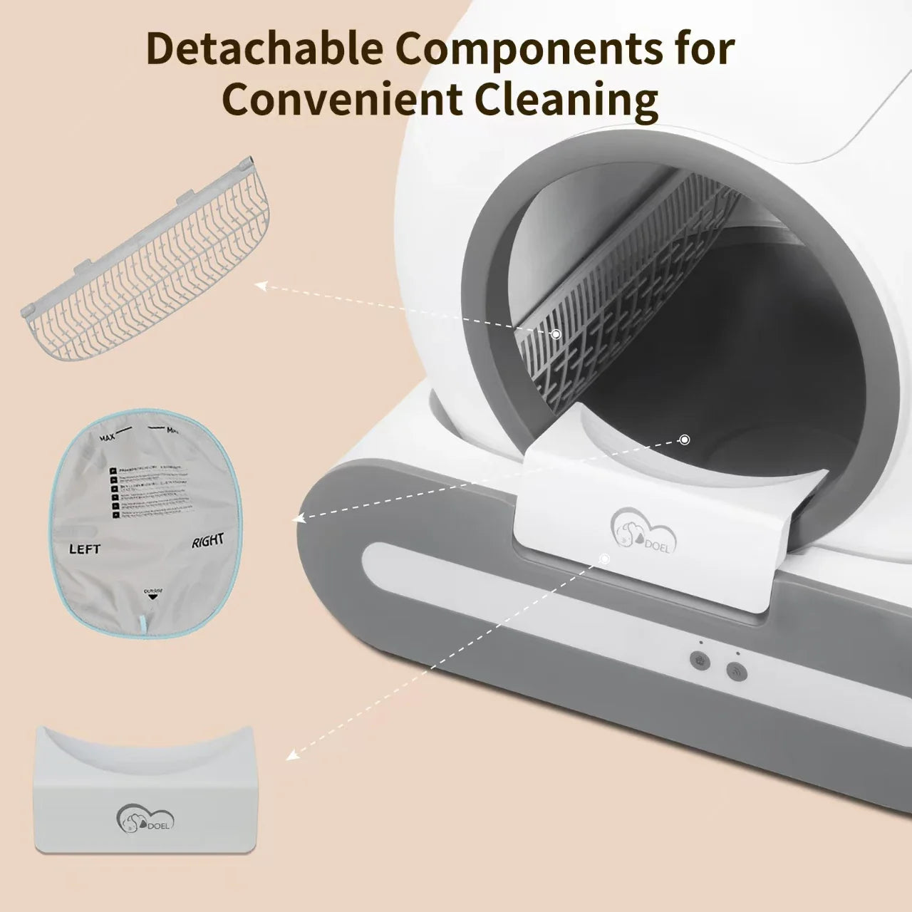 DOEL 65L Smart Self-Cleaning Litter Box