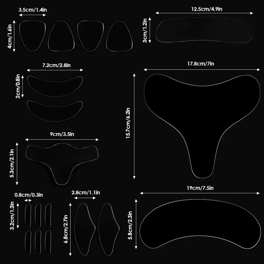 Reusable Silicone Wrinkle Removal Sticker Anti Wrinkle Pads Anti Aging Skin Face Lifting Patches Face Forehead Neck Eye Stickers