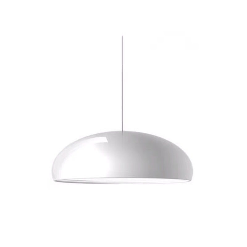 Italian Design Dome Pendant Light With Wide Curved Shade