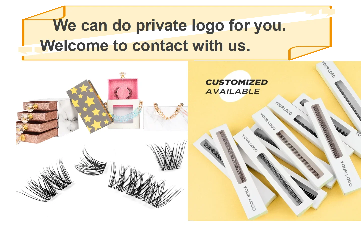 NUO Makeup Luxury DIY Cluster Lash Extension Glue-Based Percut Eyelash Segment Individual Lashes 3D Ribbon Lashes Private Label