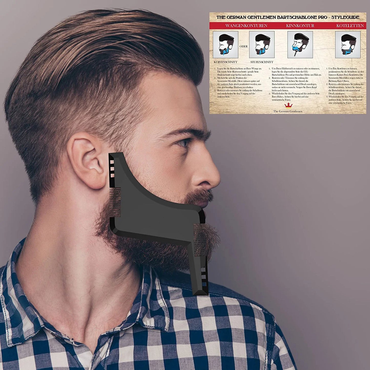 Beard Styling Shaping Template Comb Barber Tool Symmetry Trimming Shaper Stencil Beard Hair Brush Stencil Salon Styling Tools