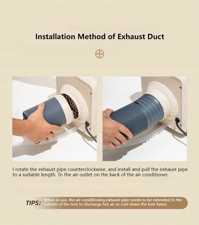 MOBI GARDEN Mobile Air Conditioner Outdoor Portable Fan Integrated Car Cooler 450W Cooling Camping Tent Indoor Car Cooling Fan With Built-in Lighting