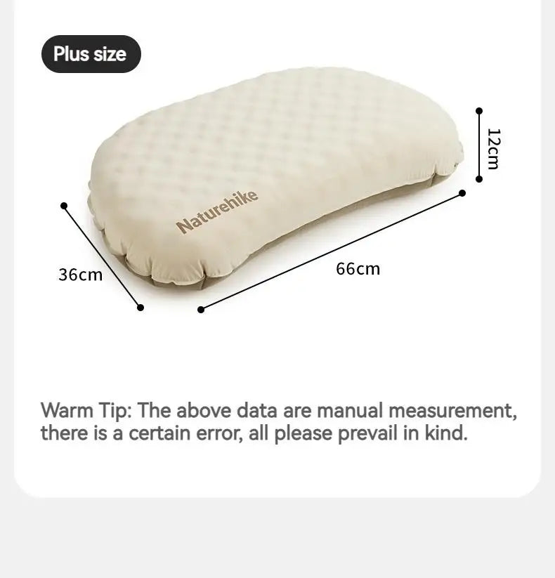 Naturehike Inflatable Pillow 3D Sponge Portable Ultralight Weight Only 160g Camping Outdoor Travel Neck Sleeping Silent Self Air Pillow Surface Pillow