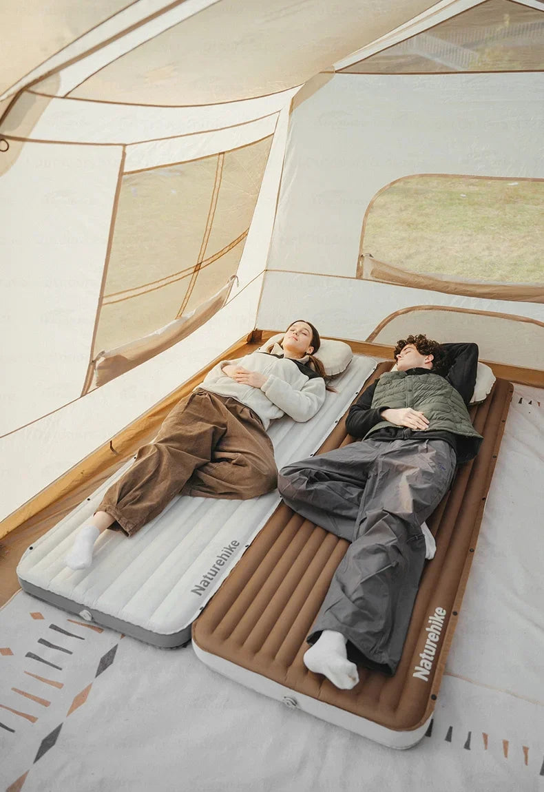 Naturehike Inflatable Cushion Series Inflatable Mat Splicing Sleeping Pad 2 Different Style Camping TPU Thickened 9.5cm Outdoor Bed Air Mattress