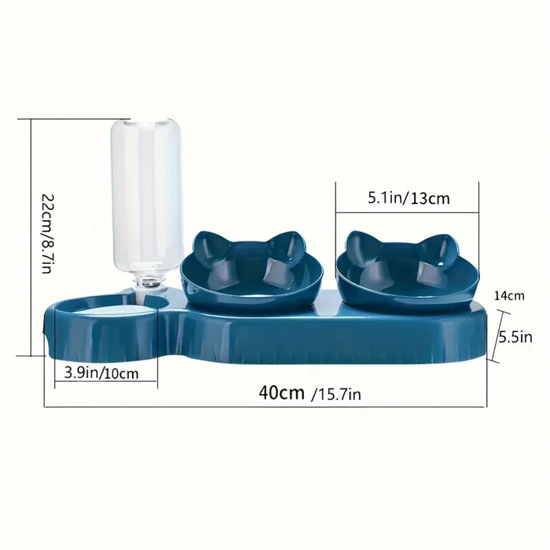 3-in-1 Cat Feeding Station