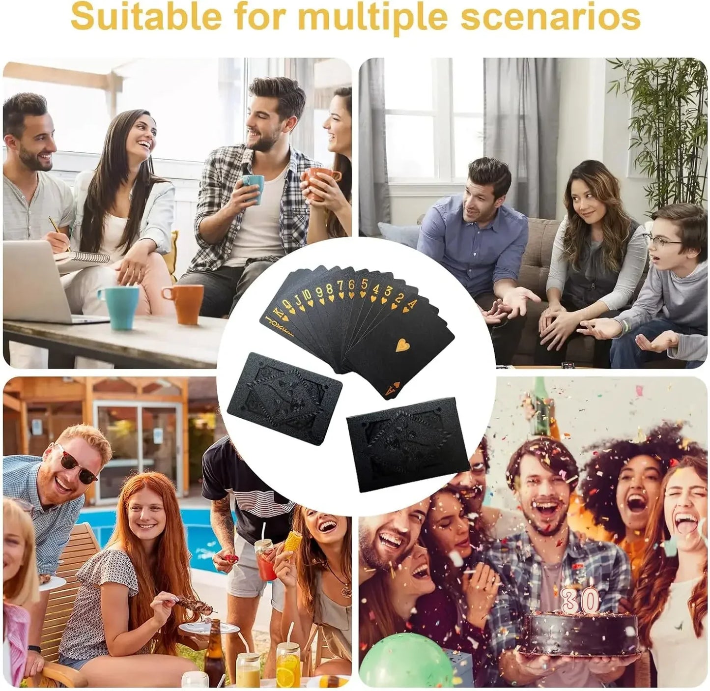 Black Gold Playing Cards- HMT15PC